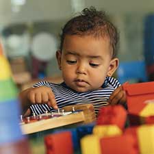 baby with blocks